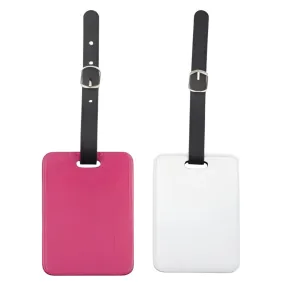 10 x PU Glitter Luggage Tags - Pink