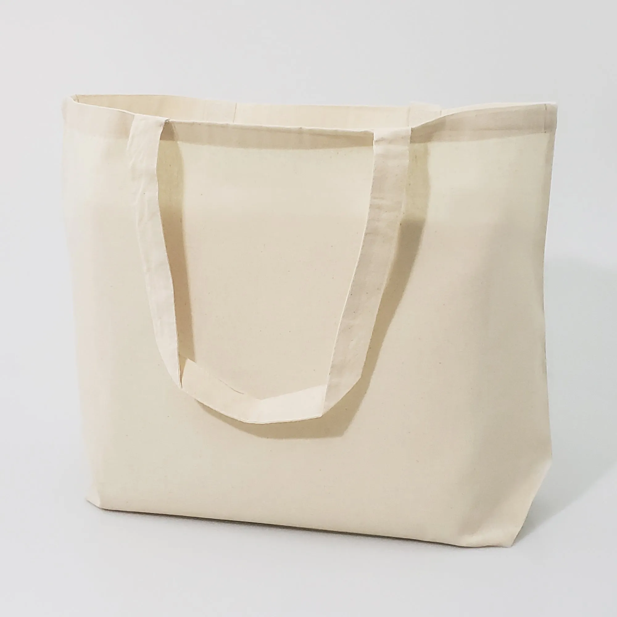 12 ct Large Cotton Basic Grocery Tote Bags - By Dozen