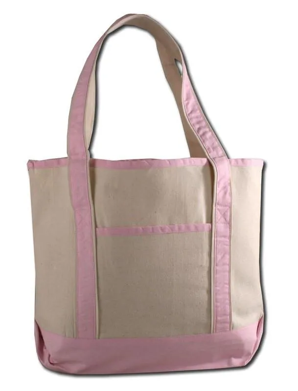 12 ct Medium Size Heavy Canvas Deluxe Tote Bag - By Dozen