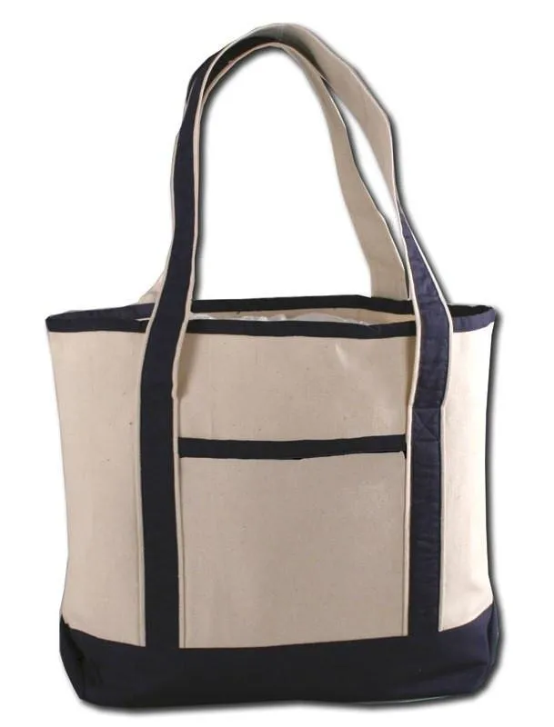 12 ct Medium Size Heavy Canvas Deluxe Tote Bag - By Dozen