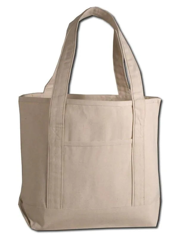 12 ct Medium Size Heavy Canvas Deluxe Tote Bag - By Dozen