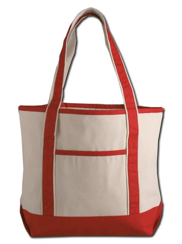 12 ct Medium Size Heavy Canvas Deluxe Tote Bag - By Dozen