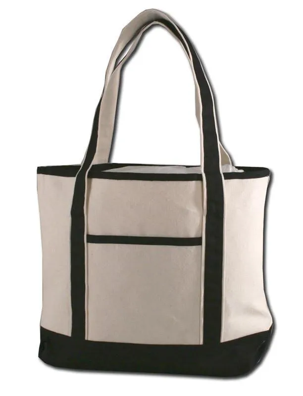 12 ct Medium Size Heavy Canvas Deluxe Tote Bag - By Dozen