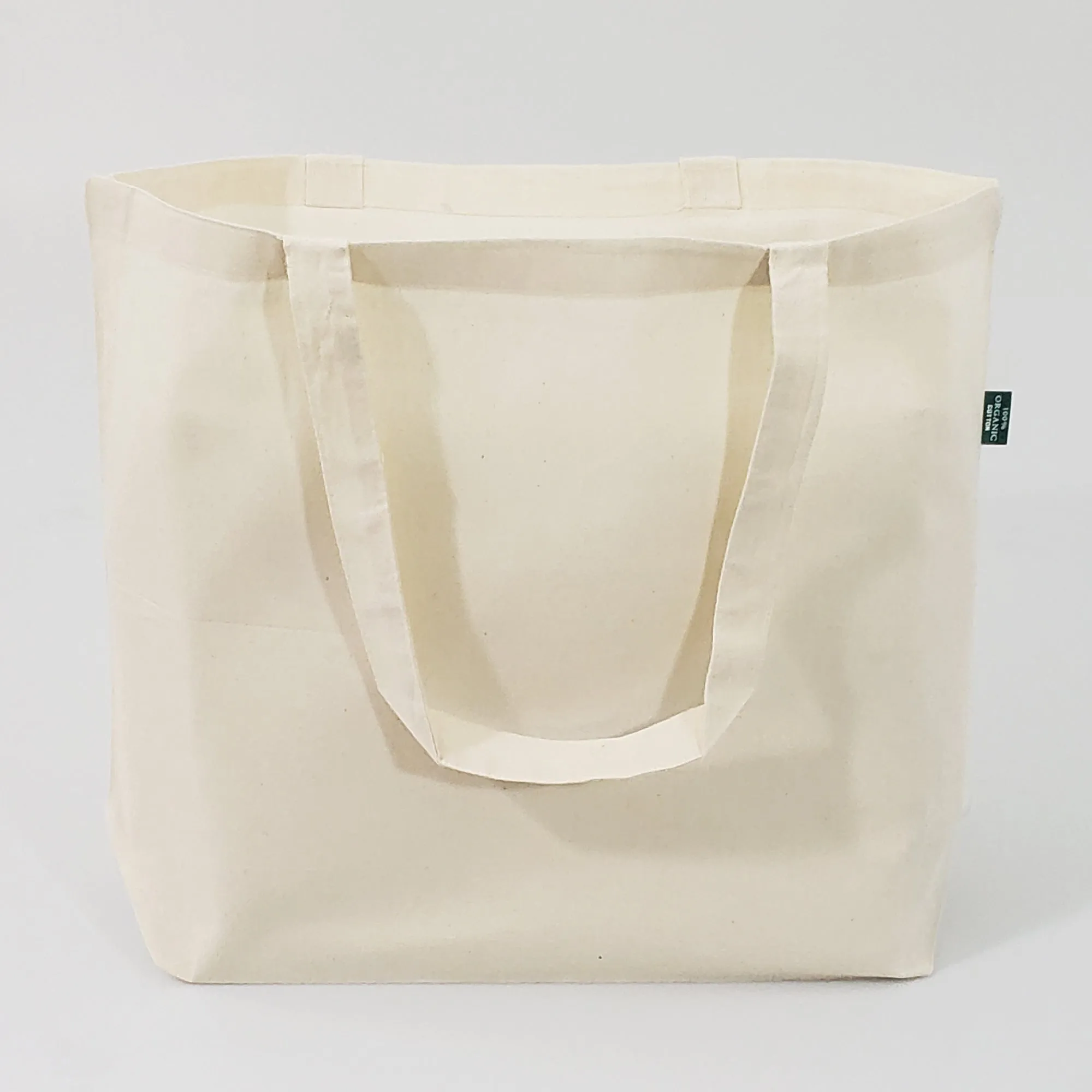 144 ct Large Organic Cotton Grocery Tote Bags - By Case