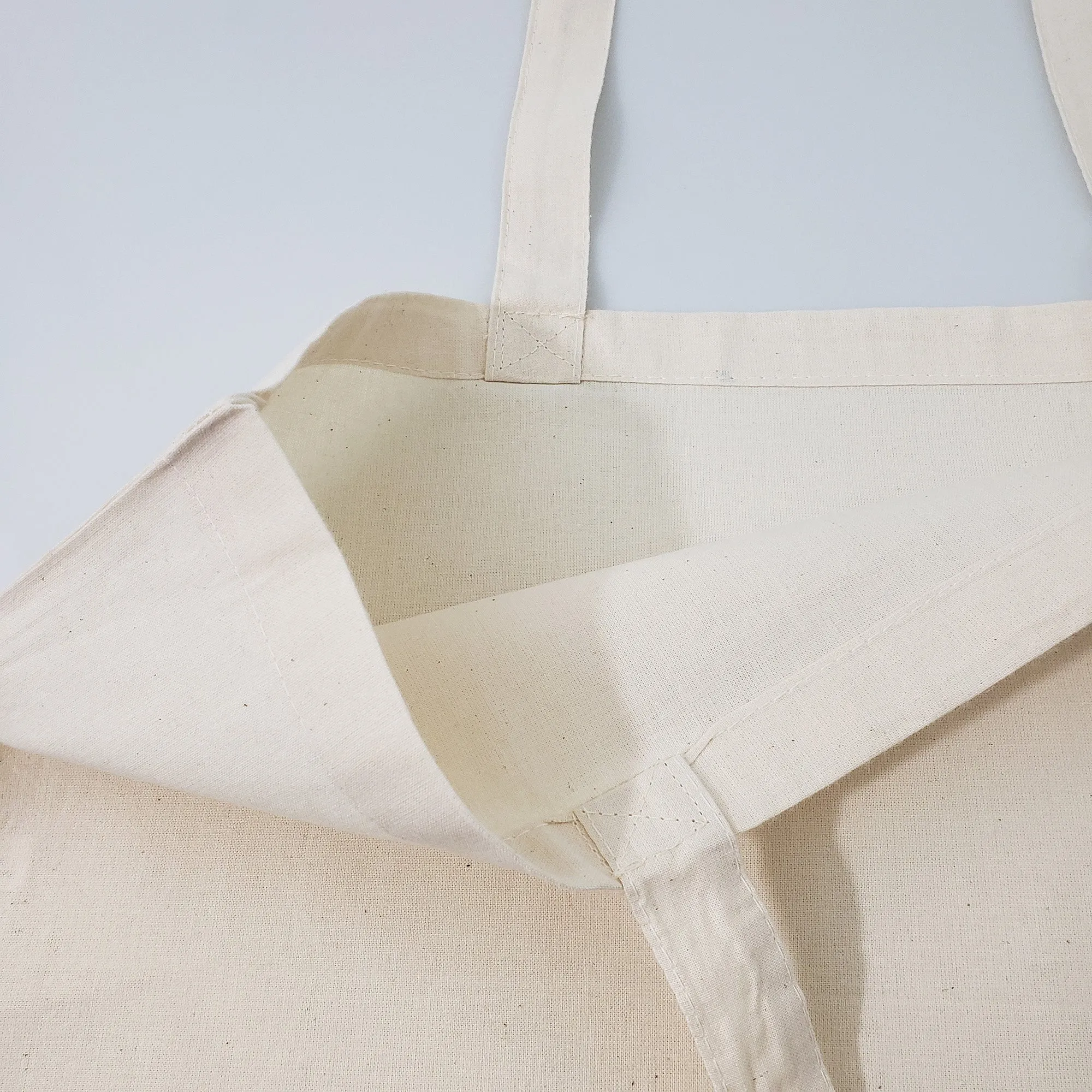 144 ct Large Organic Cotton Grocery Tote Bags - By Case