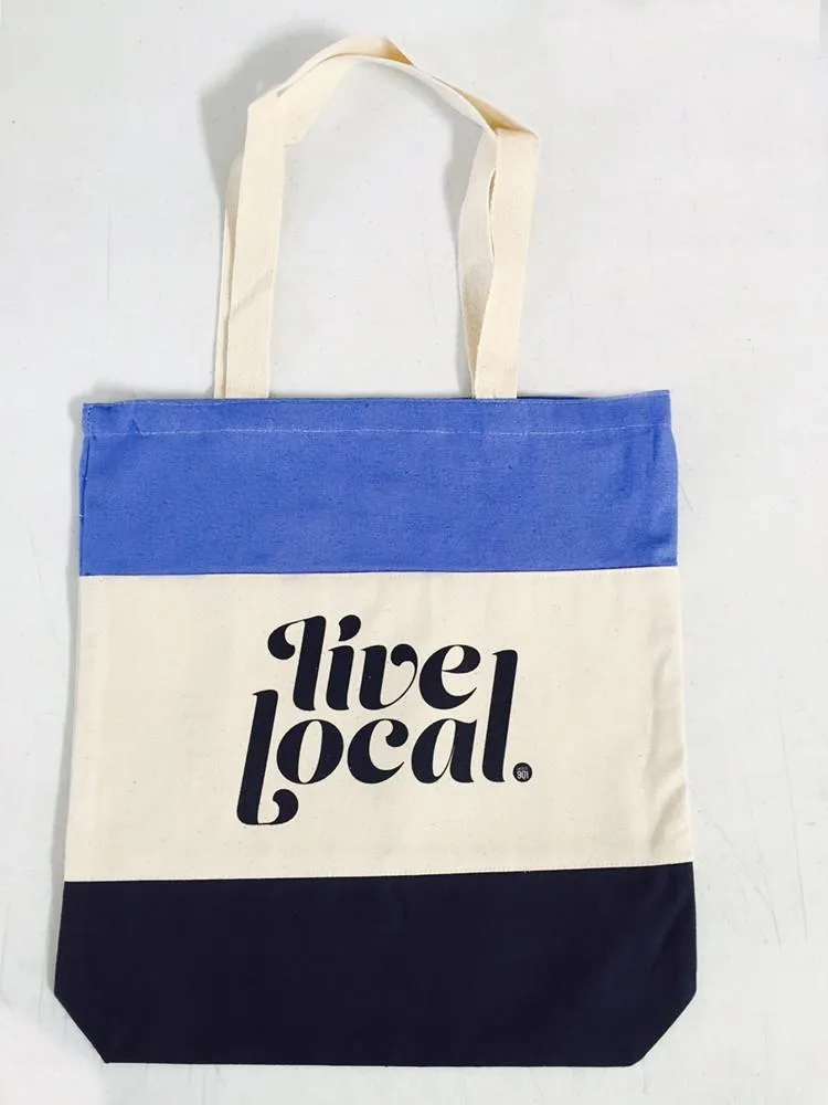 144 ct Wholesale Heavy Canvas Tote Bags Tri-Color - By Case