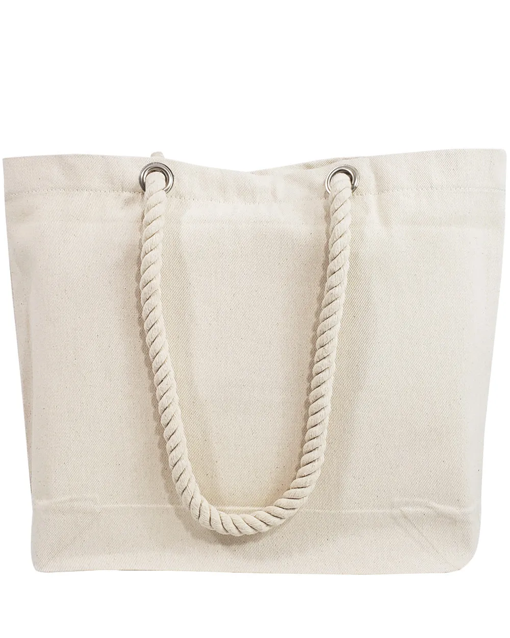 48 ct Canvas Beach Tote Bag with Fancy Rope Handles- By Case