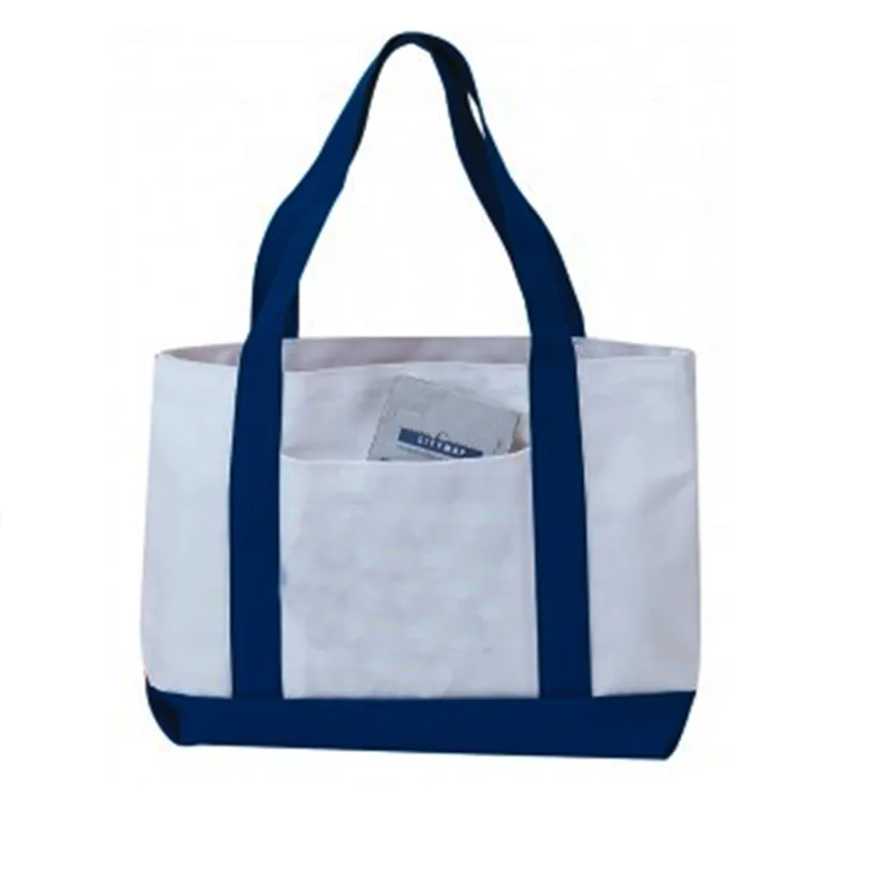 6 ct Grocery Shopping Tote Bag With Large Outside Pocket - By Bundle