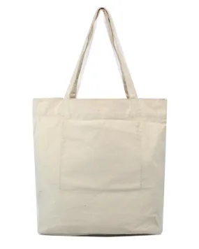 96 ct Eco Friendly Recycled Cotton Canvas Tote Bag w/Full Gusset - By Case