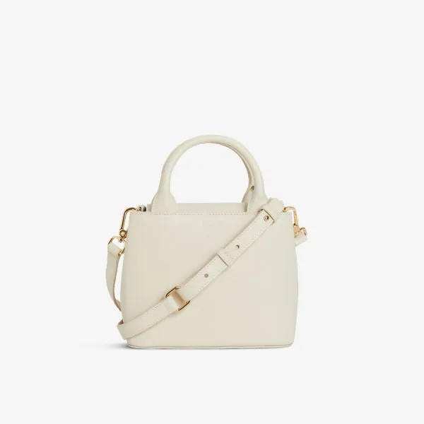 Anouk Claudie Pierlot Mini Leather Crossbody Bag, naturels