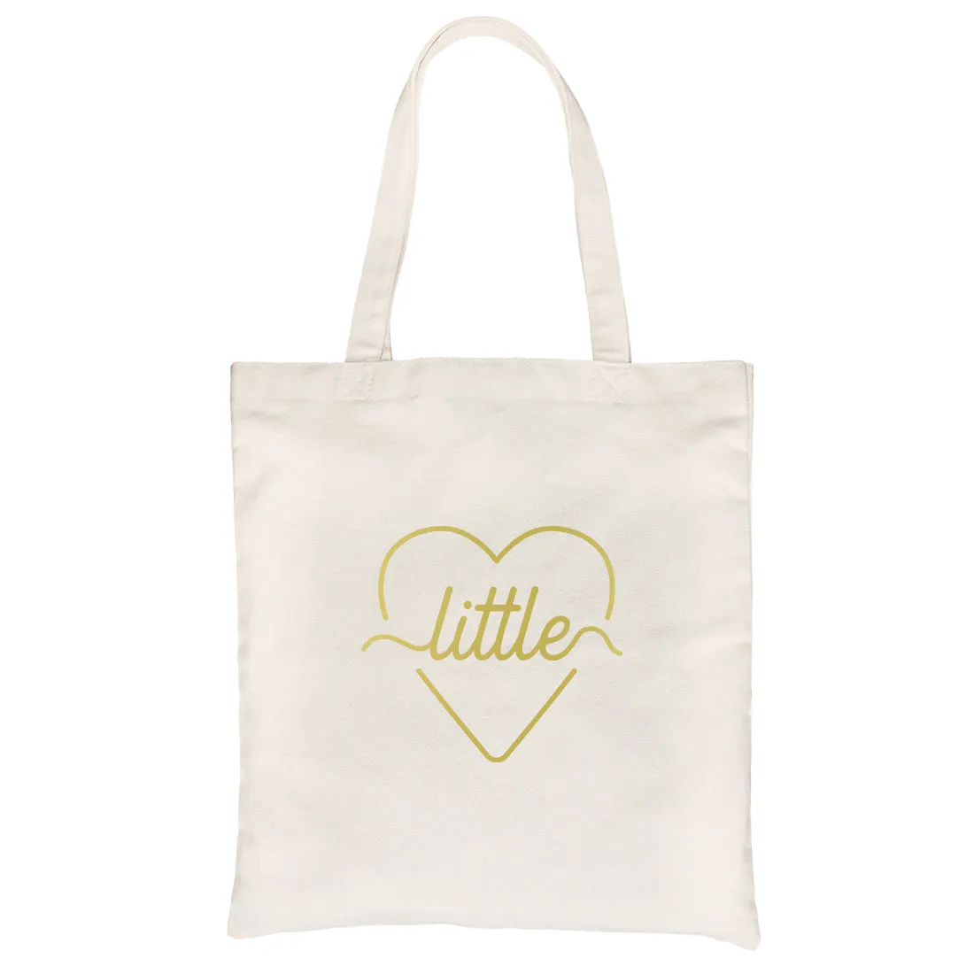 Big Little Line Heart-GOLD Canvas Shoulder Bag Important Delightful