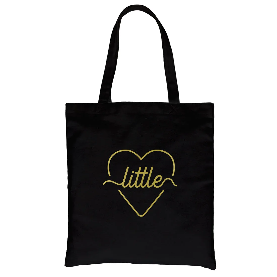 Big Little Line Heart-GOLD Canvas Shoulder Bag Important Delightful