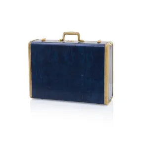 Blue & White Samsonite Medium Suitcase