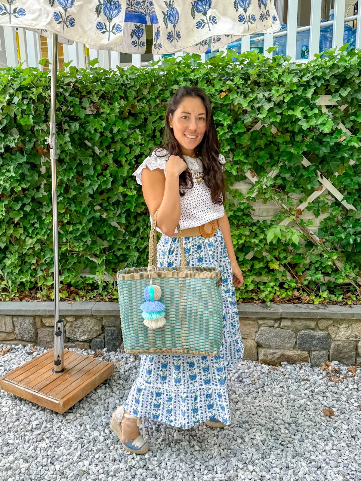 Blue Robin Nest Citron Tote