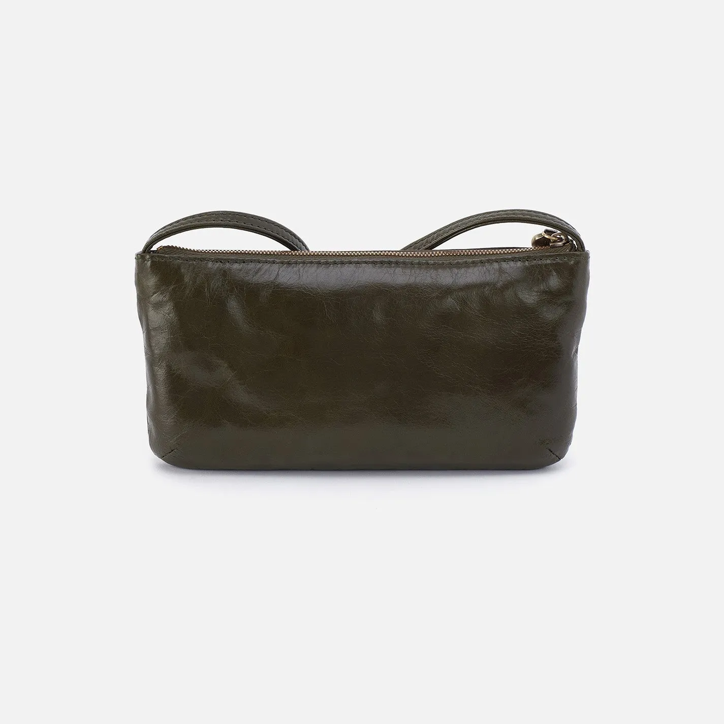 Cara Crossbody In Polished Leather - Deep Moss