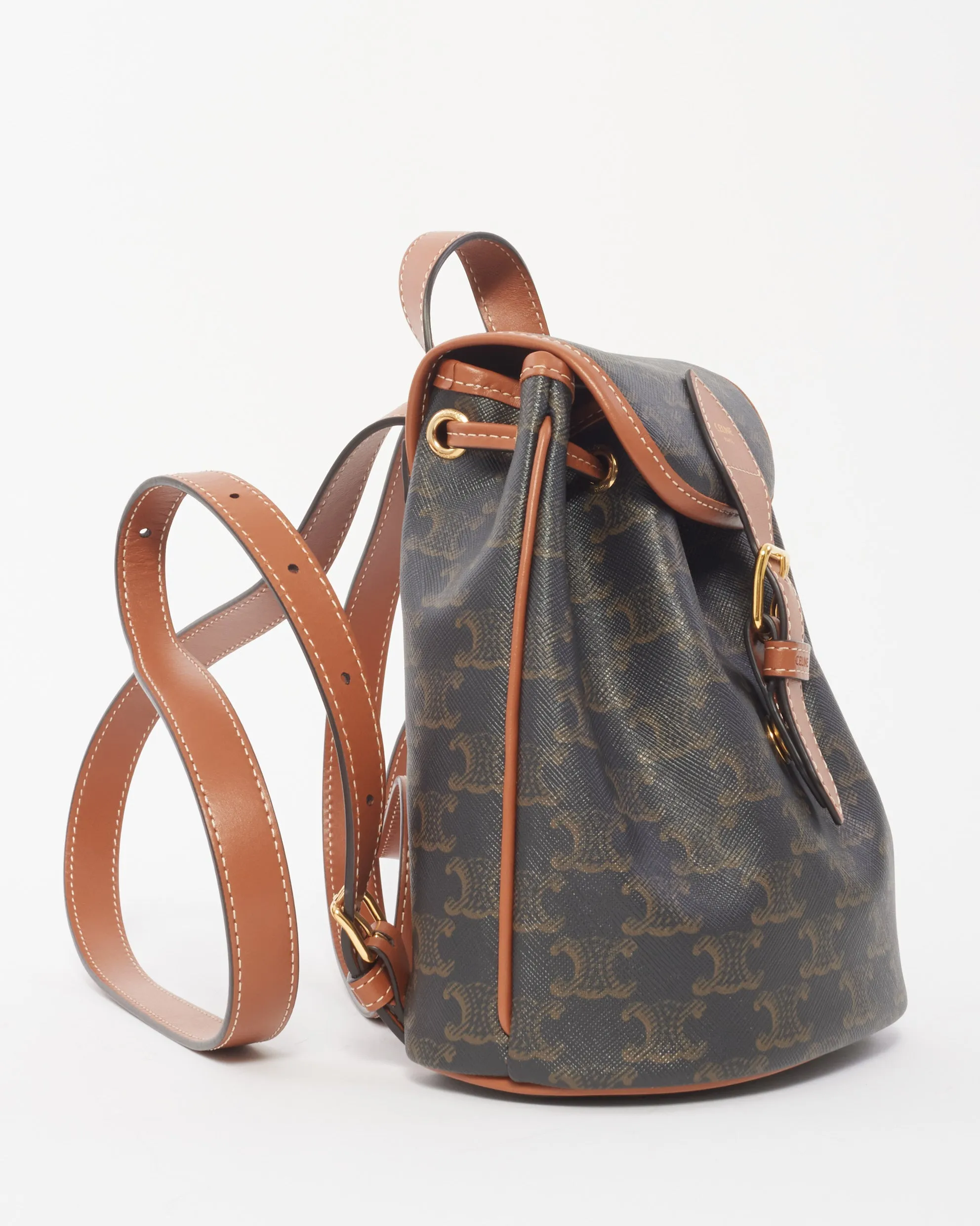 Celine Monogram Triomphe Canvas Mini Folco Backpack