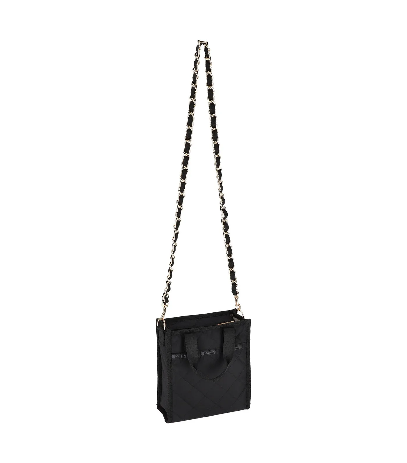 Chain Mini N/S Tote Black Chain Quilt