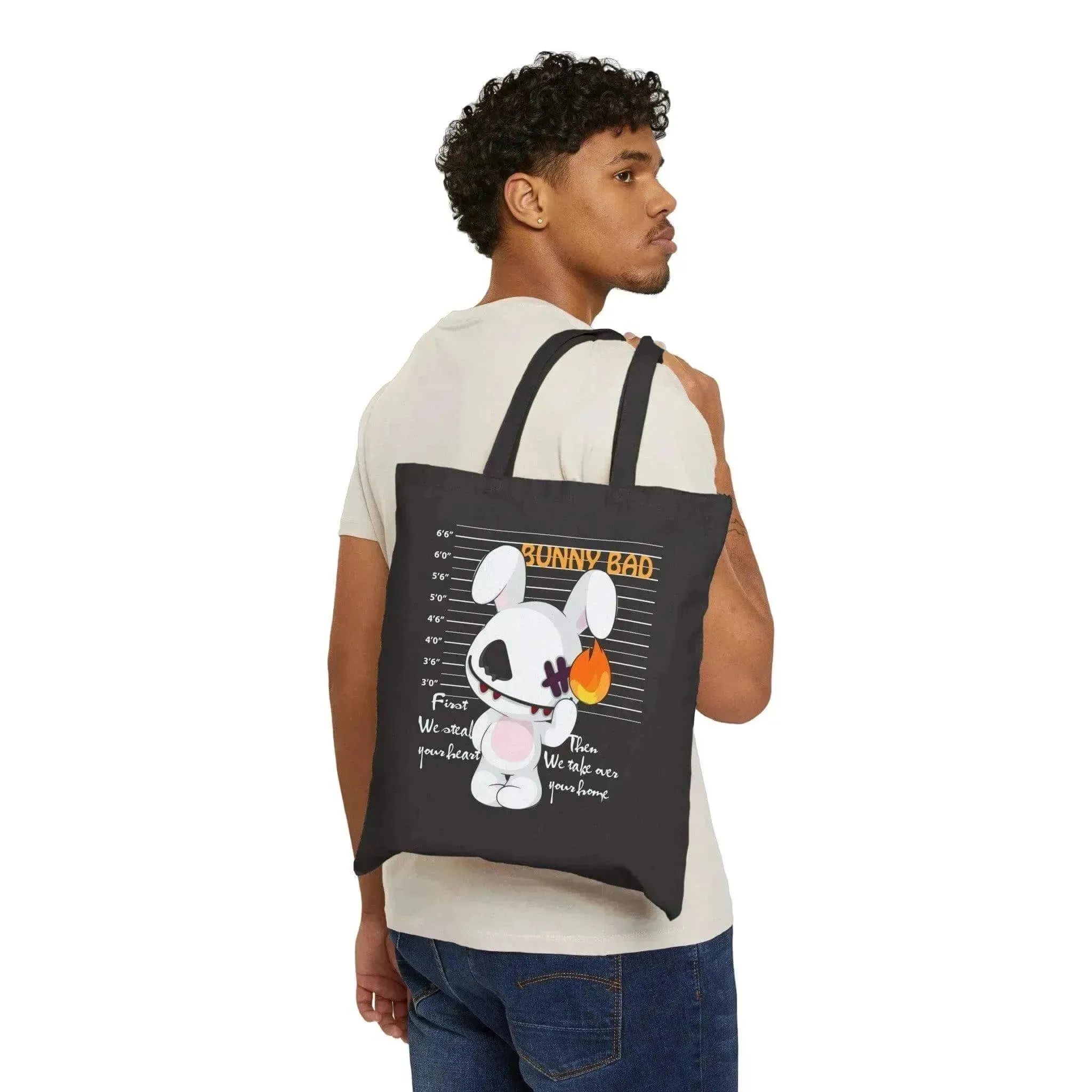 Cheaky Bunny Bad Cotton Canvas Tote Bag