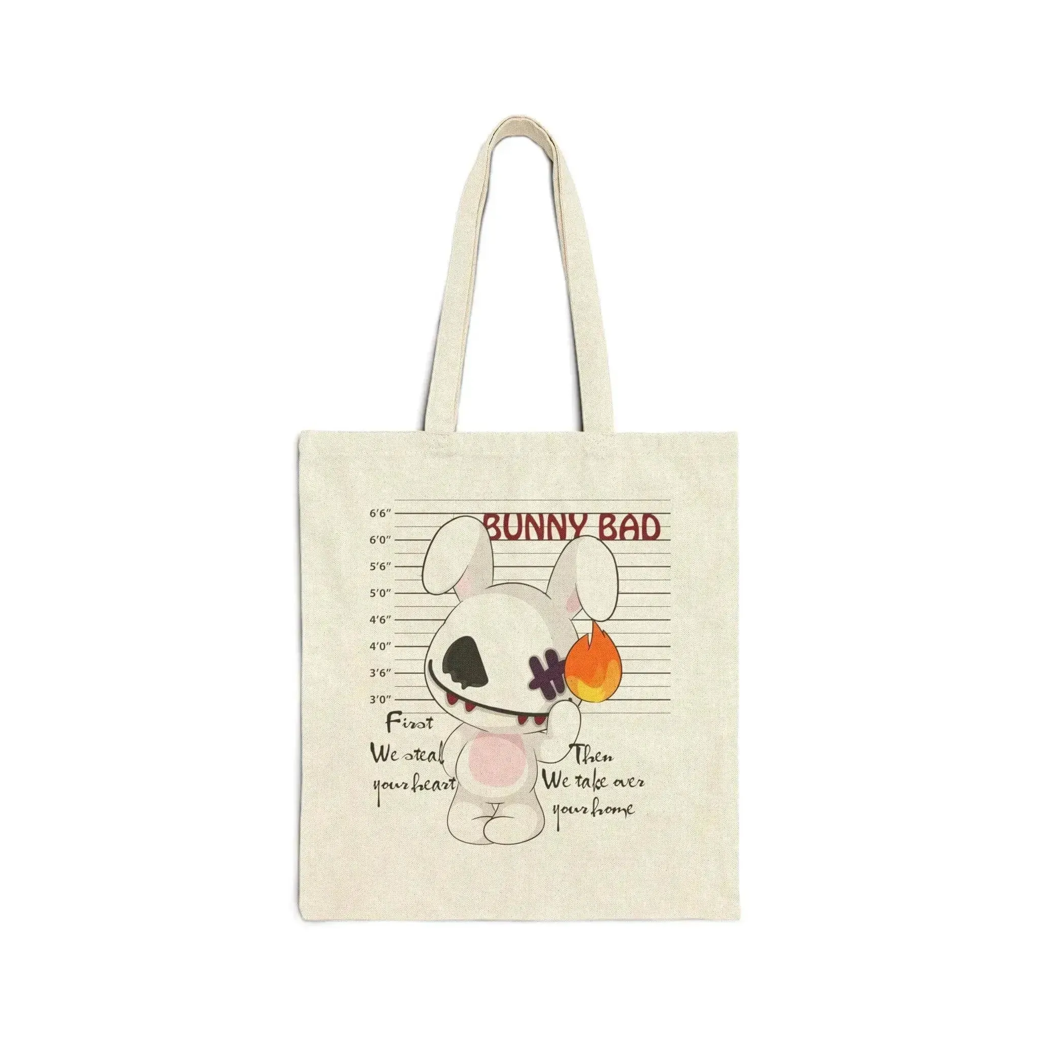 Cheaky Bunny Bad Cotton Canvas Tote Bag