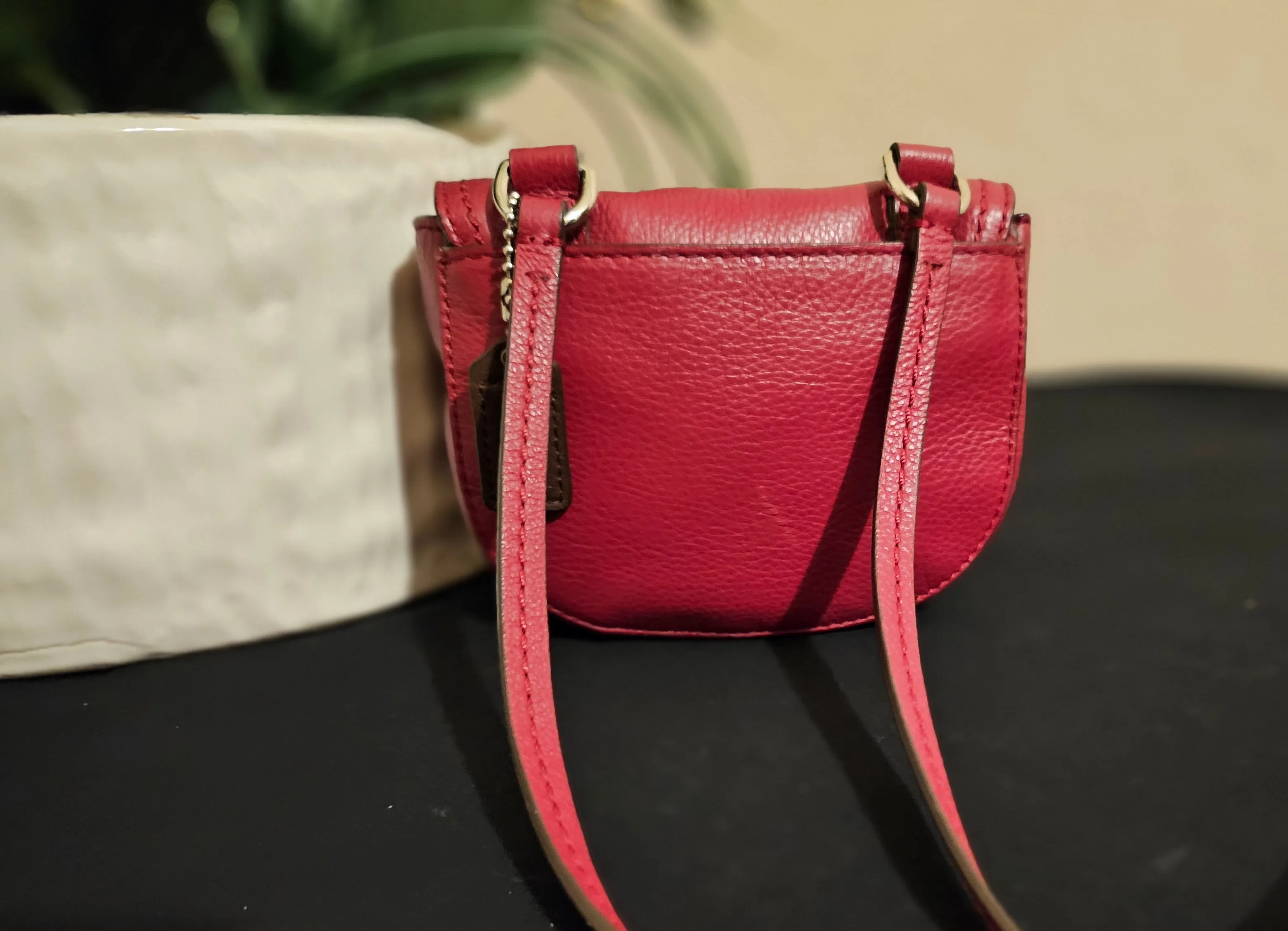 Coach Park Mini Cranberry Crossbody Swingpack Shoulderbag