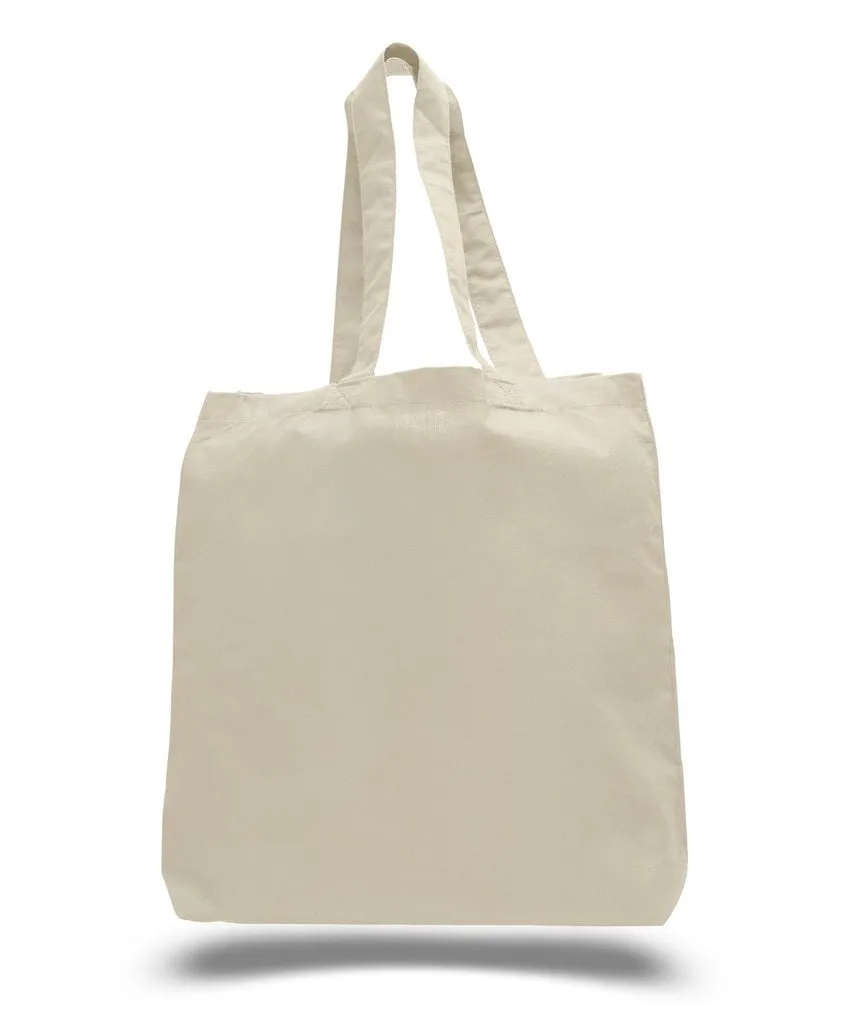 Custom Economical Cotton Tote Bag W/Bottom-Gusset