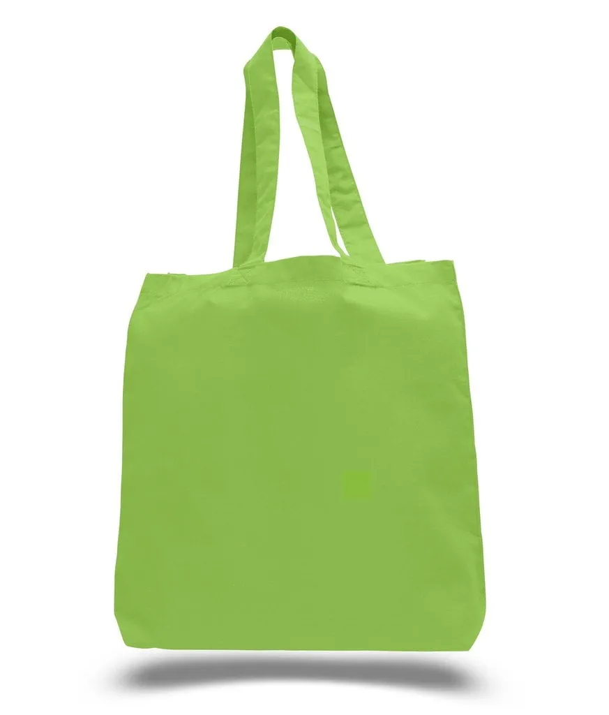 Custom Economical Cotton Tote Bag W/Bottom-Gusset