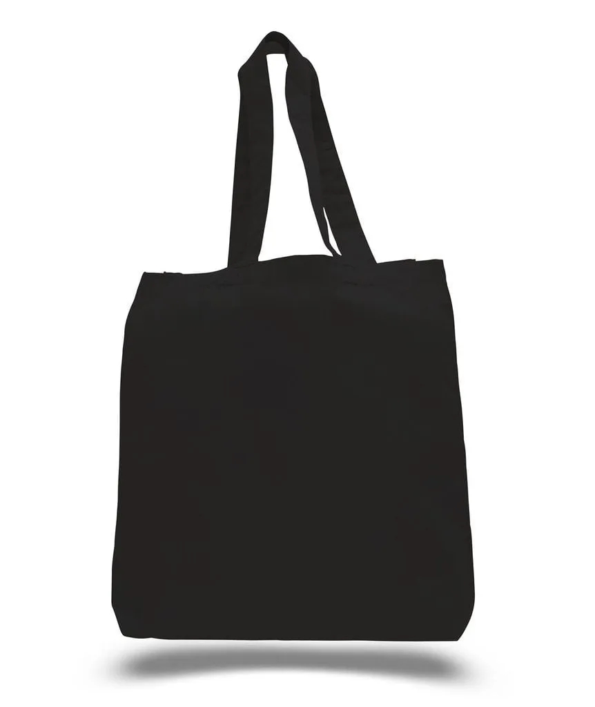 Custom Economical Cotton Tote Bag W/Bottom-Gusset