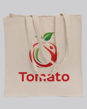 Custom Organic Canvas Self Standing Grocery Shopper Tote Bags - Organic Tote Bags With Your Logo - OR235