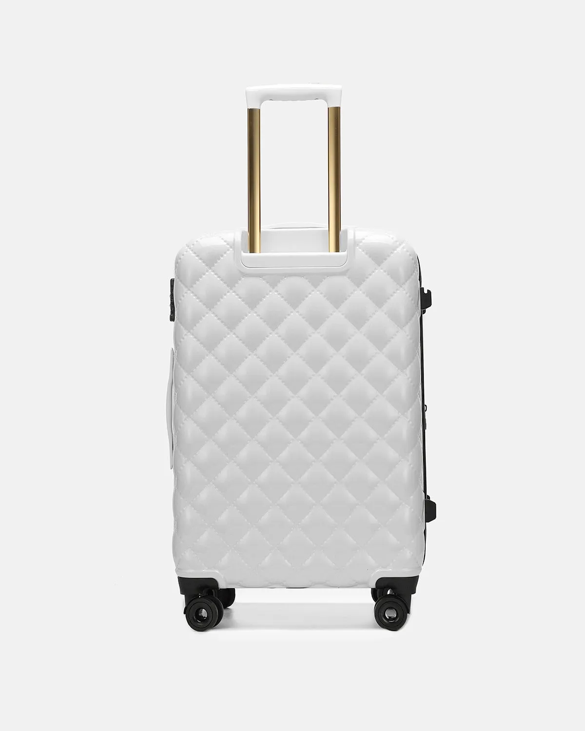 Diamond 3 Piece Luggage Set in White