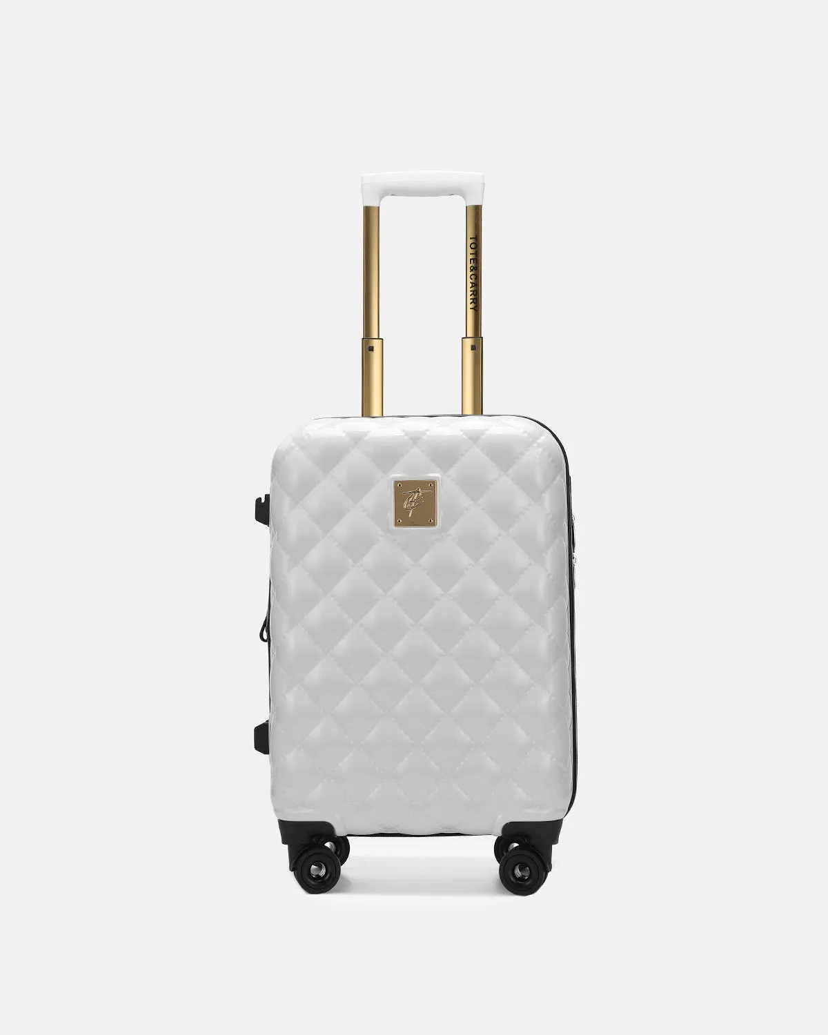 Diamond 3 Piece Luggage Set in White