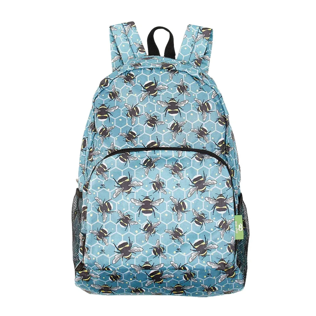 Eco Chic Blue Bumble Bee Backpack