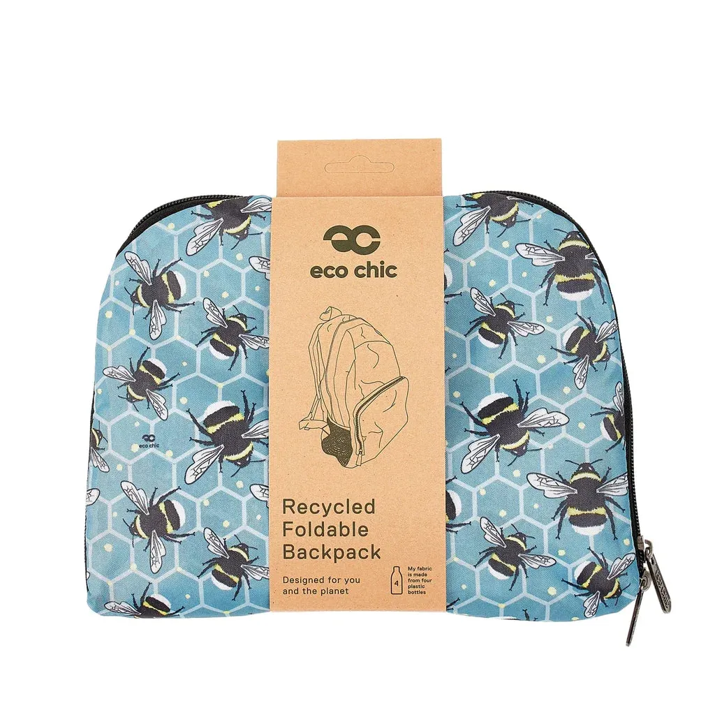 Eco Chic Blue Bumble Bee Backpack