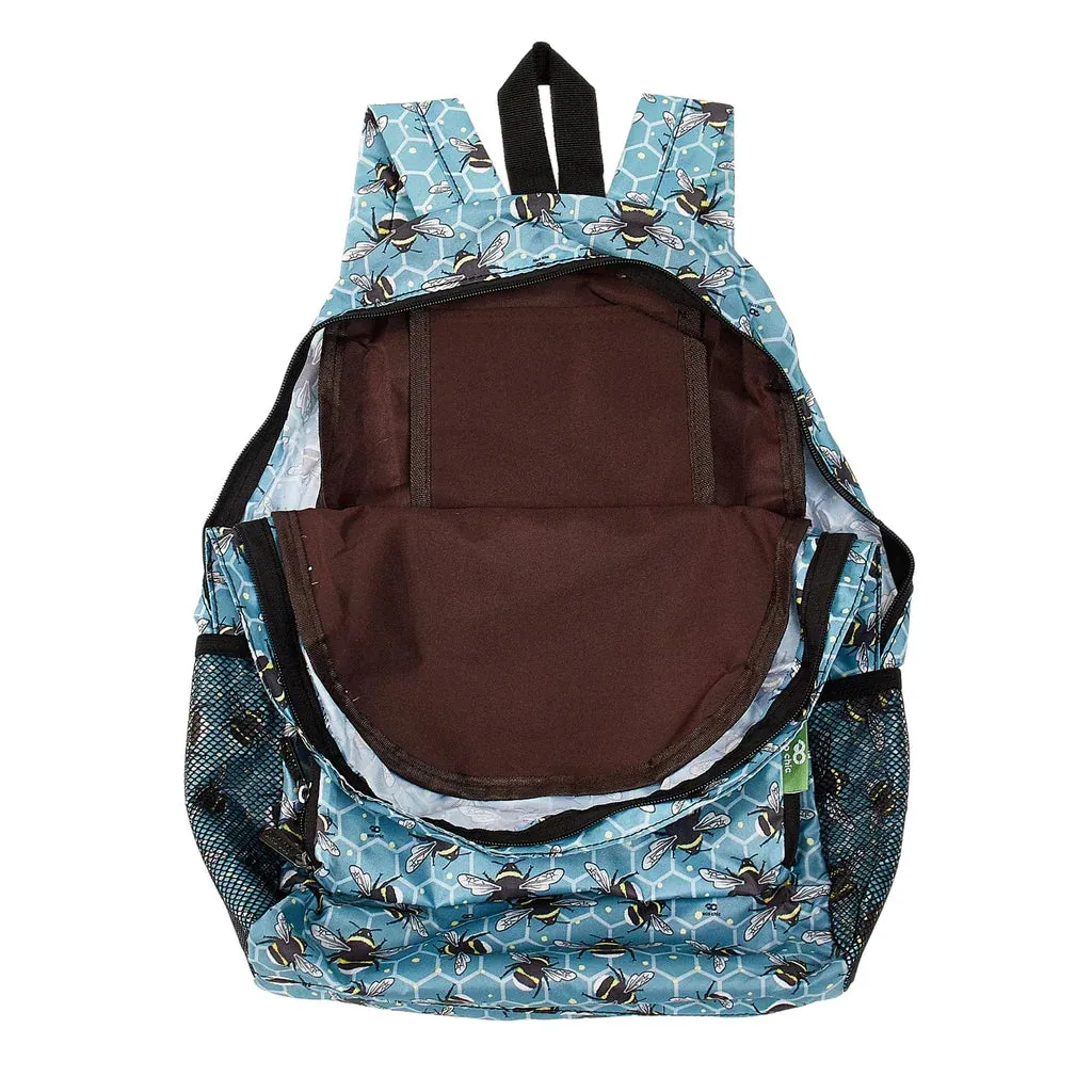 Eco Chic Blue Bumble Bee Backpack