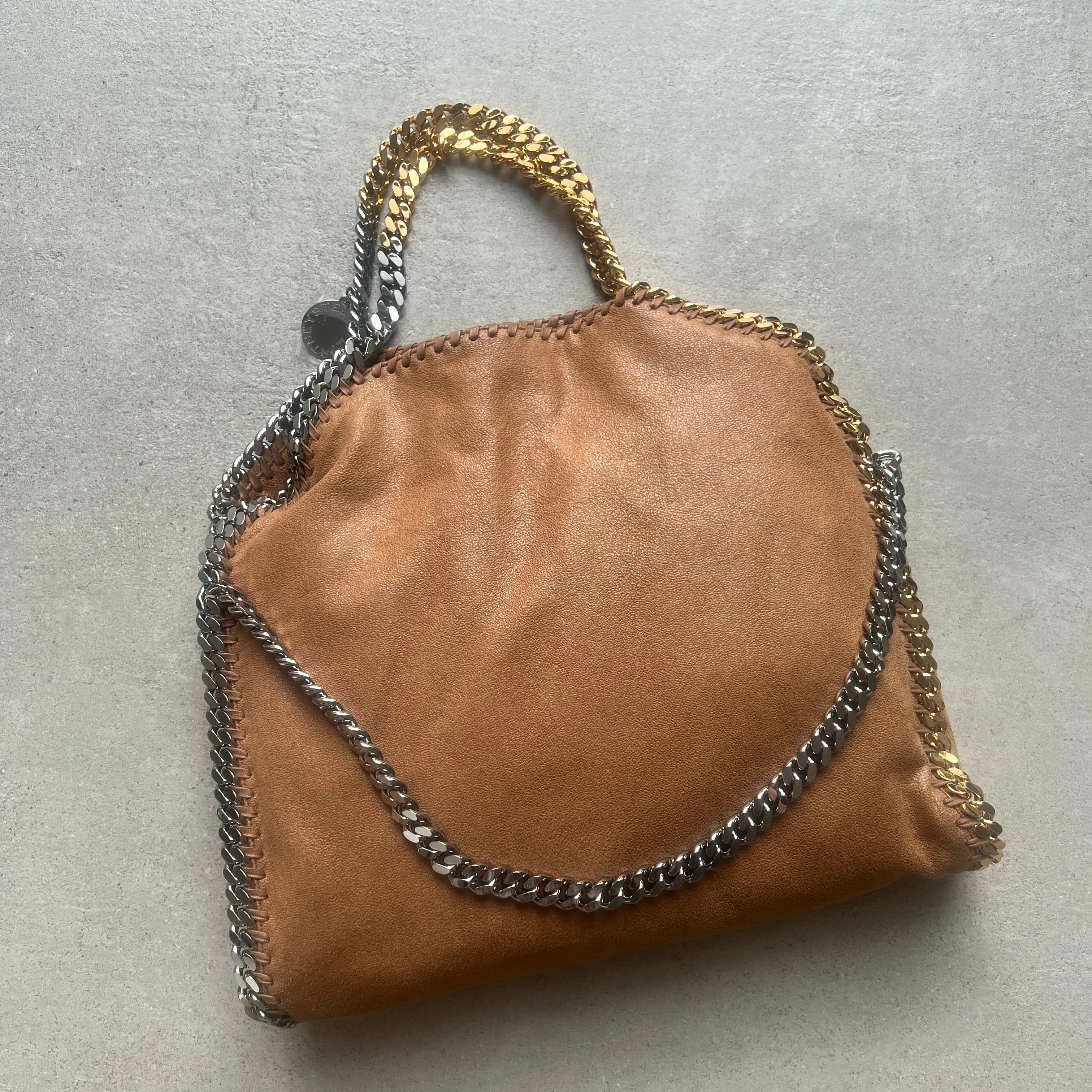 Falabella Large Tote Bag Mix Chain, Pecan