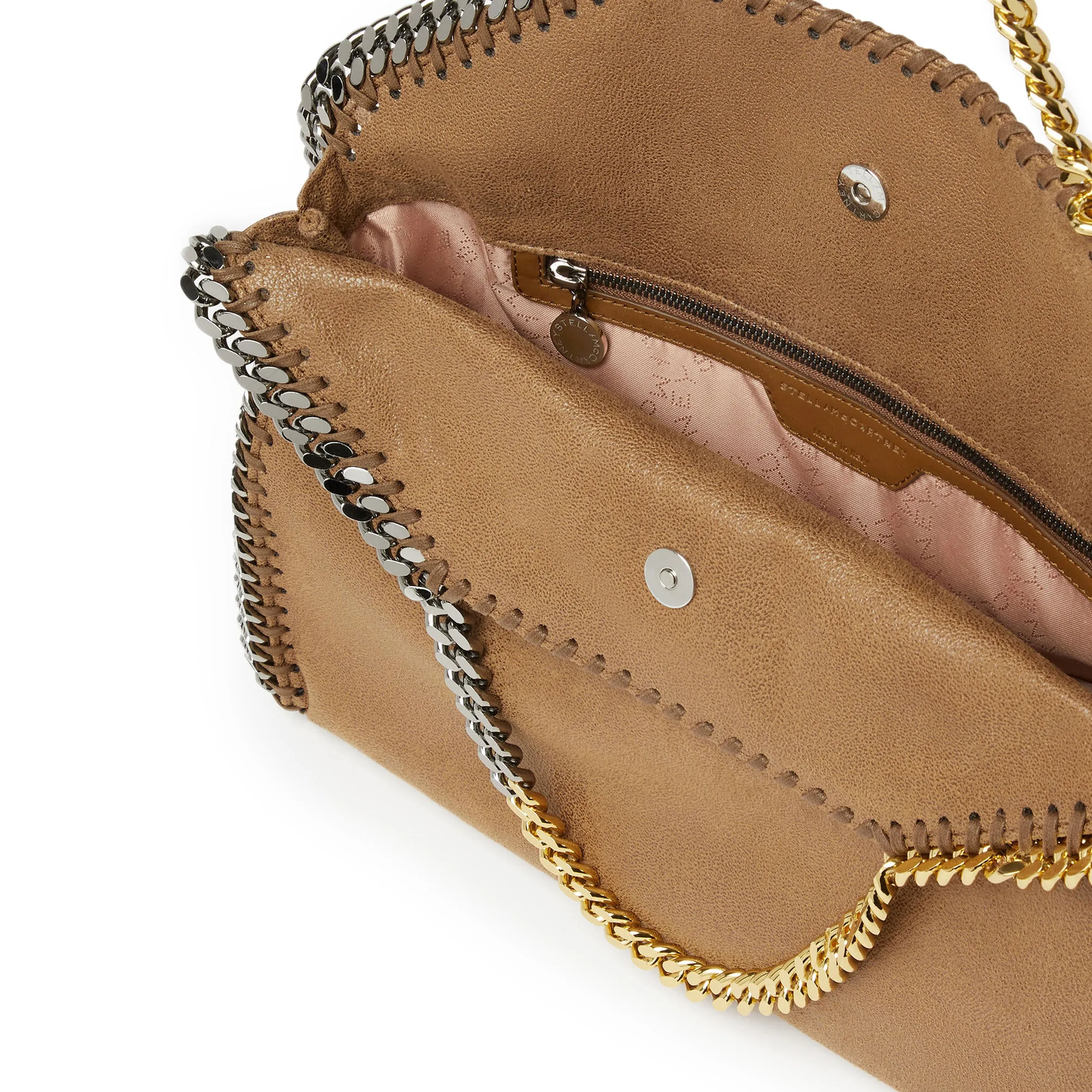 Falabella Large Tote Bag Mix Chain, Pecan