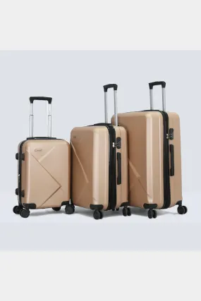 Gold Textured Trolley Set (3 Piece)