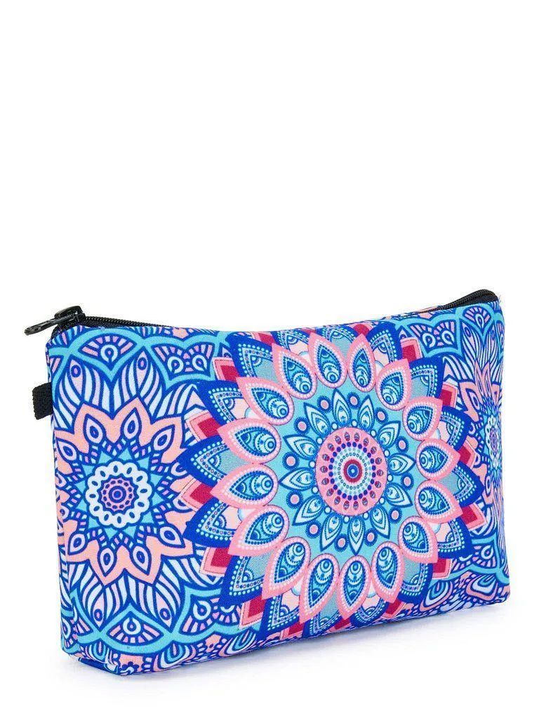 Graphic Print Zipper Pouch