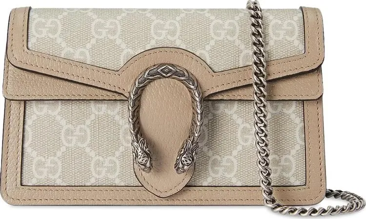 Gucci Dionysus GG Super Mini Bag Beige/White, beige