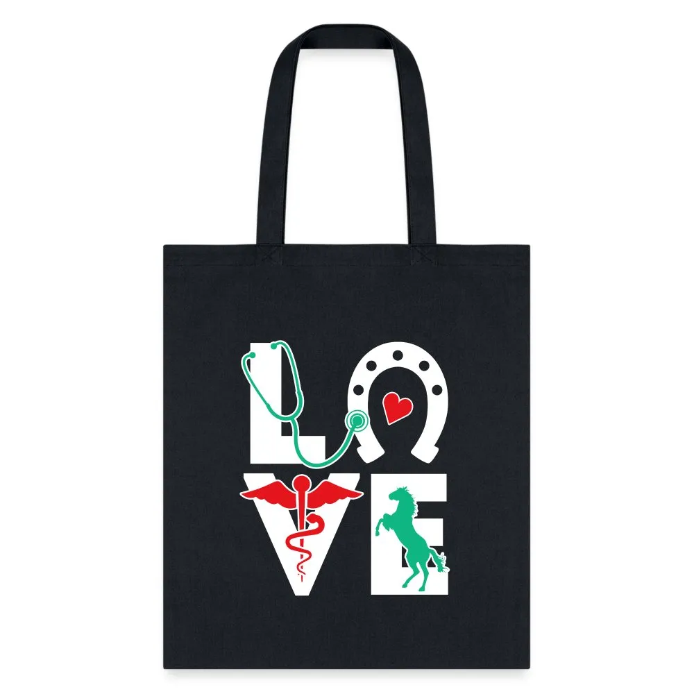 Horse Love Equine Veterinarian Cotton Tote Bag