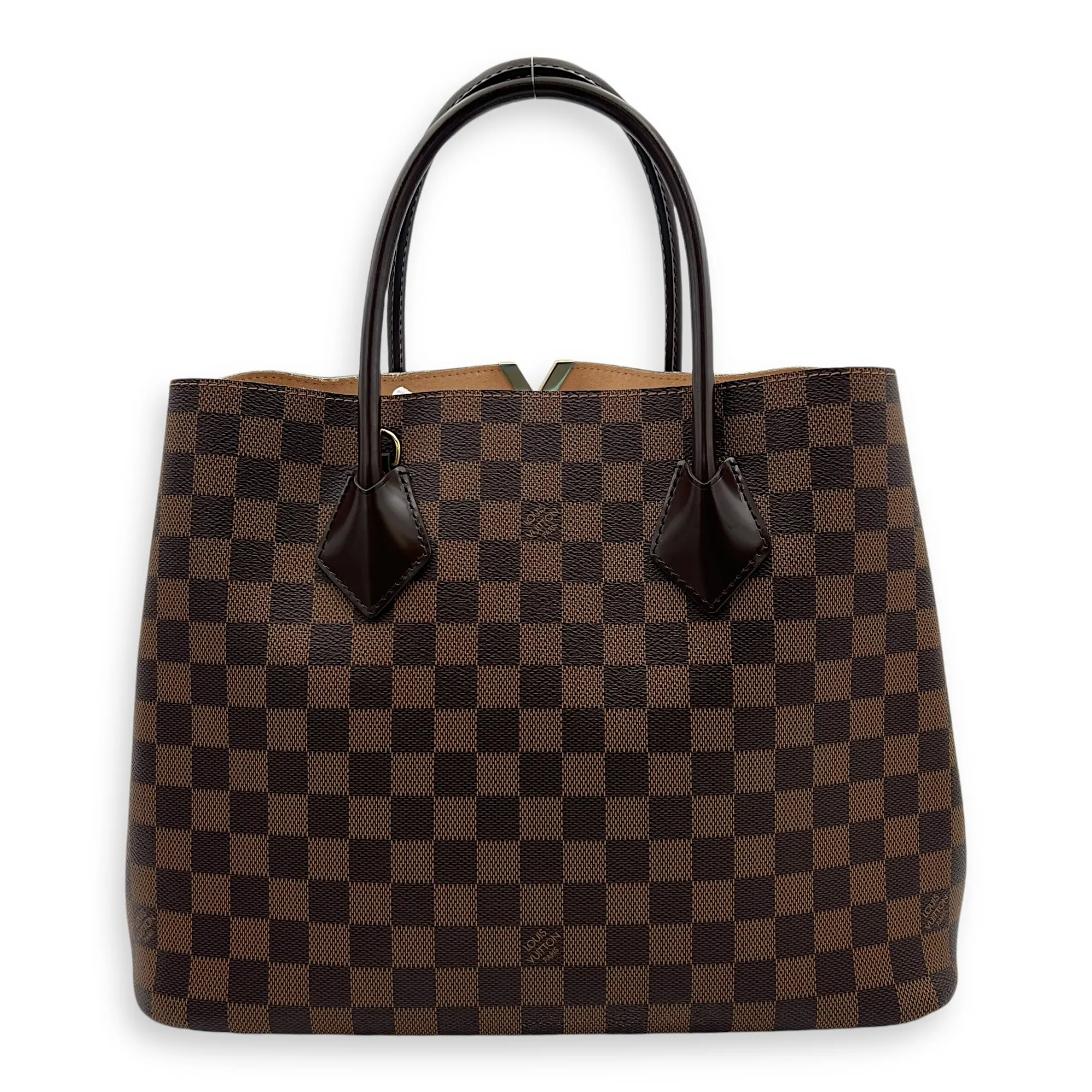 Kensington Tote Bag Brown in Coated Canvas, Gold hardware