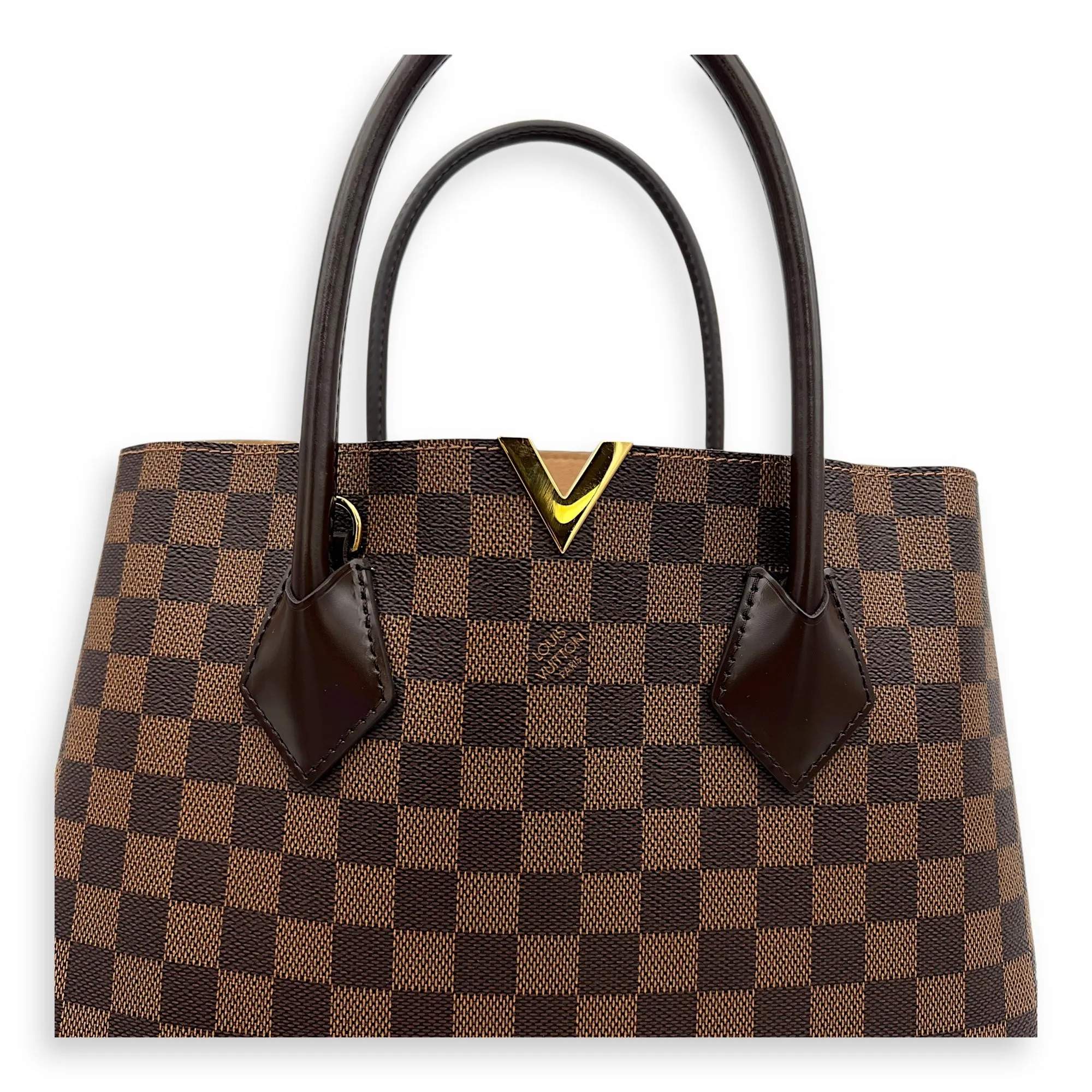 Kensington Tote Bag Brown in Coated Canvas, Gold hardware