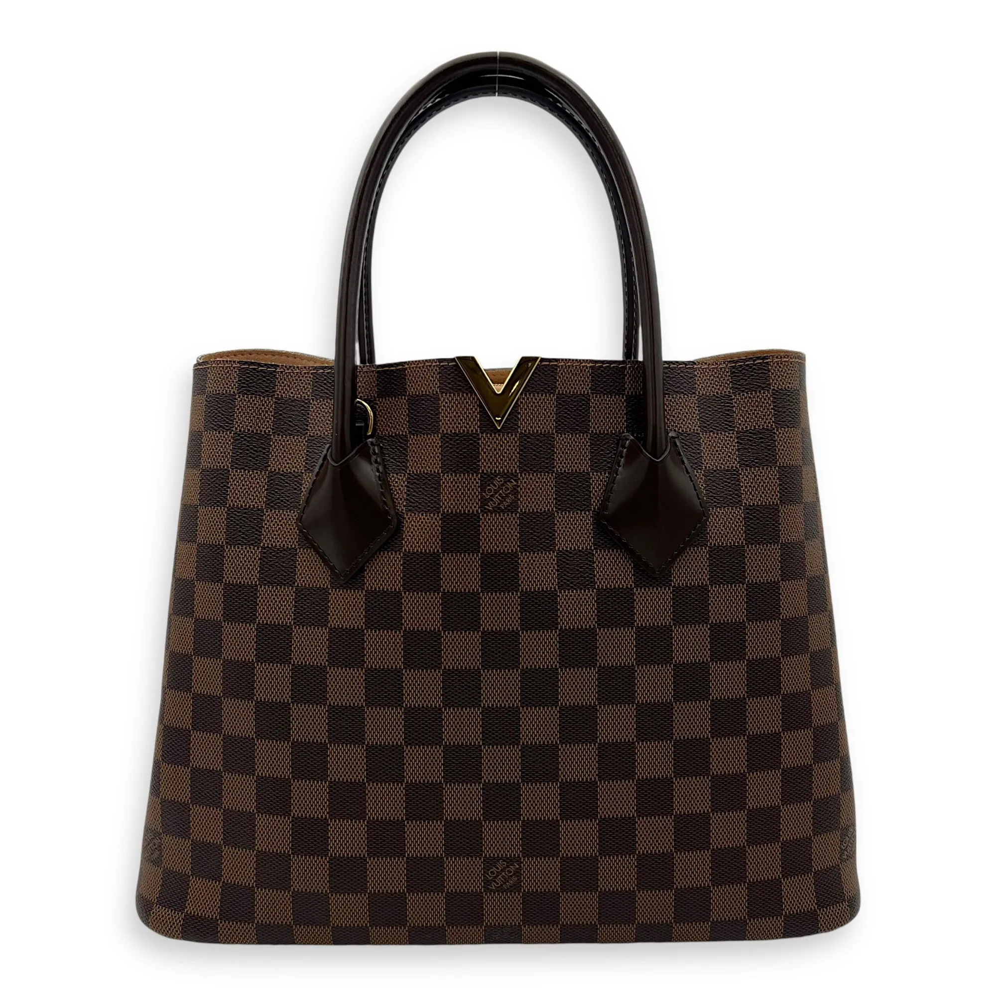 Kensington Tote Bag Brown in Coated Canvas, Gold hardware