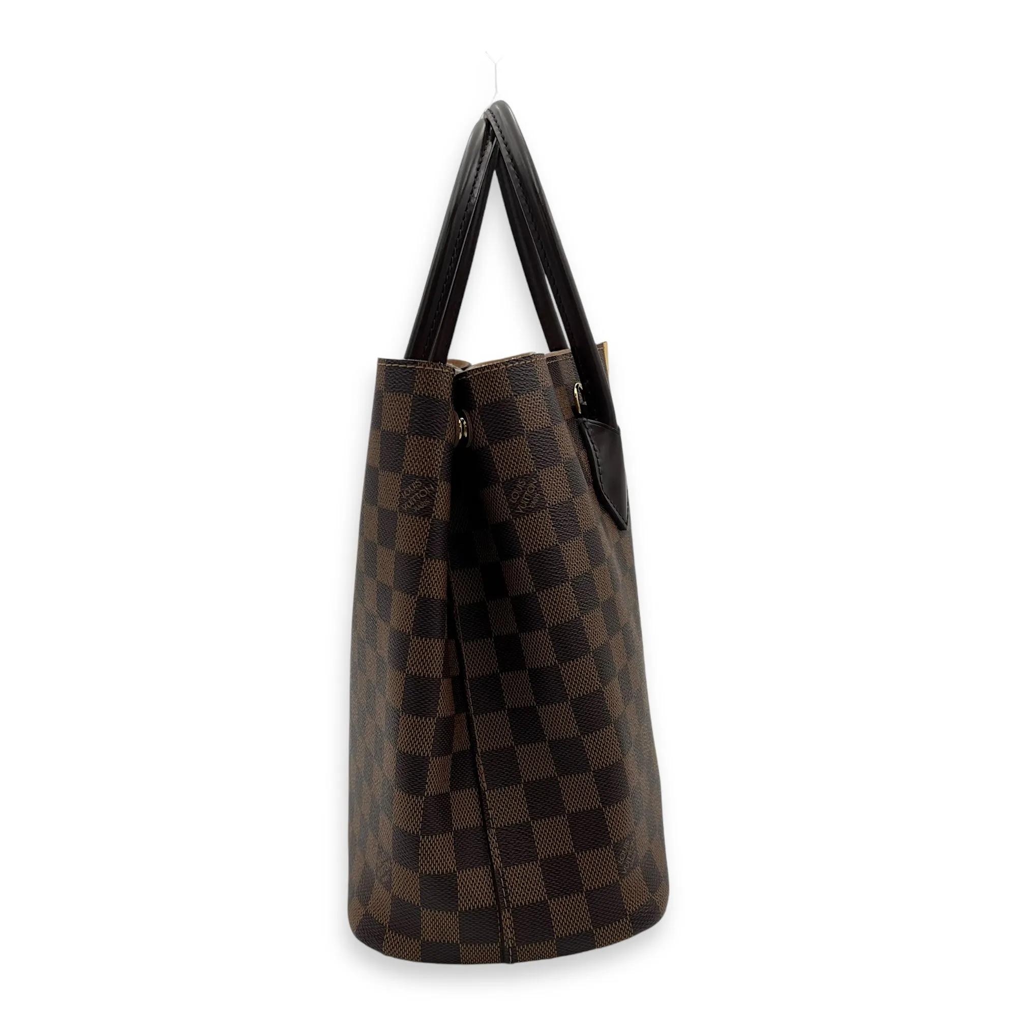 Kensington Tote Bag Brown in Coated Canvas, Gold hardware