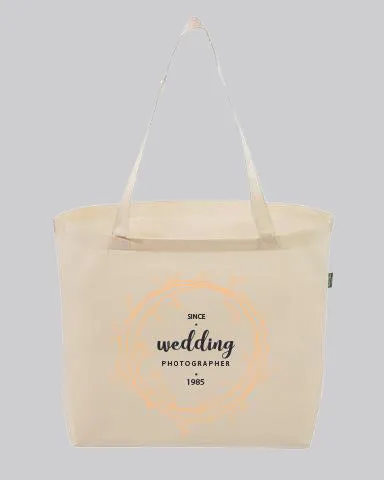 Large Organic Custom Cotton Grocery Tote Bags / Organic Tote Bags With Your Logo - OR160