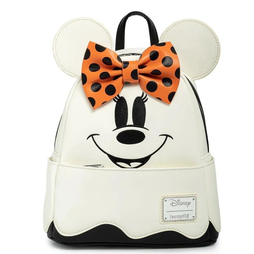 Loungefly x Disney Ghost Minnie Glow in the Dark Cosplay Mini Back Pack