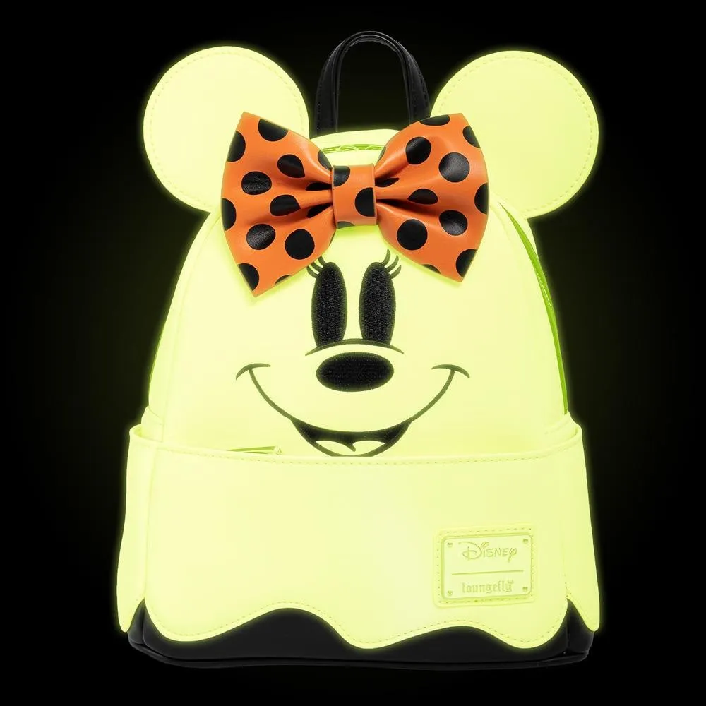 Loungefly x Disney Ghost Minnie Glow in the Dark Cosplay Mini Back Pack