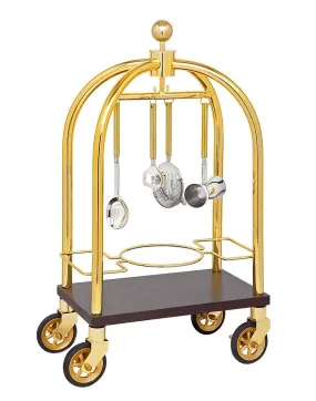 Luggage Cart Winerack Gold