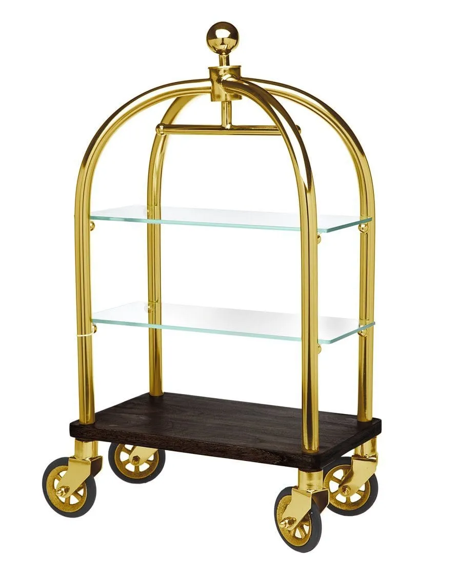 Luggage Cart Winerack Gold