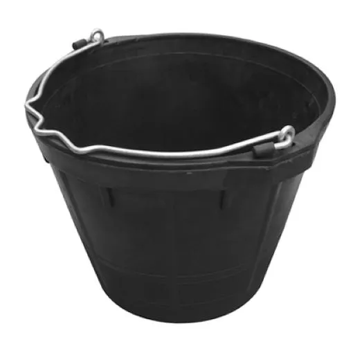 Master Rancher MR10QR/BUCK-BLK 10-Quart Black Rubber Farm Ranch Shop Utility Bucket Pail - Quantity of 3