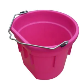 Master Rancher MR20QP/FSB-HTPINK 20-Quart Pink Flat Back Sided Utility Bucket Pail - Quantity of 8